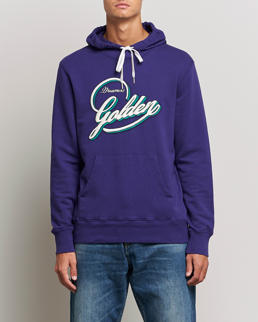 Hombres | Jerséis y prendas de punto | Golden Goose | Deluxe Brand Journey Dreamers Hoodie Violet Indigo