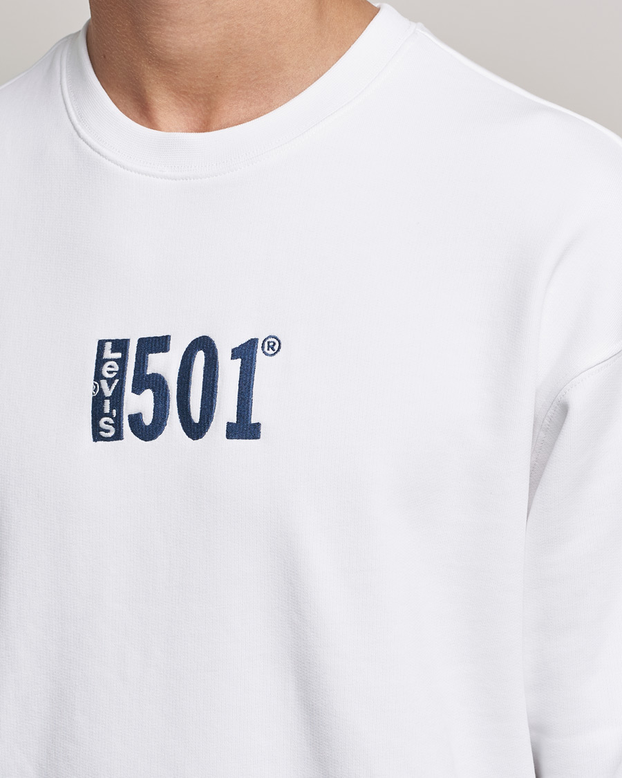Hombres | Jerséis y prendas de punto | Levi's | Relaxed Graphic 501 Crew Neck Crew White