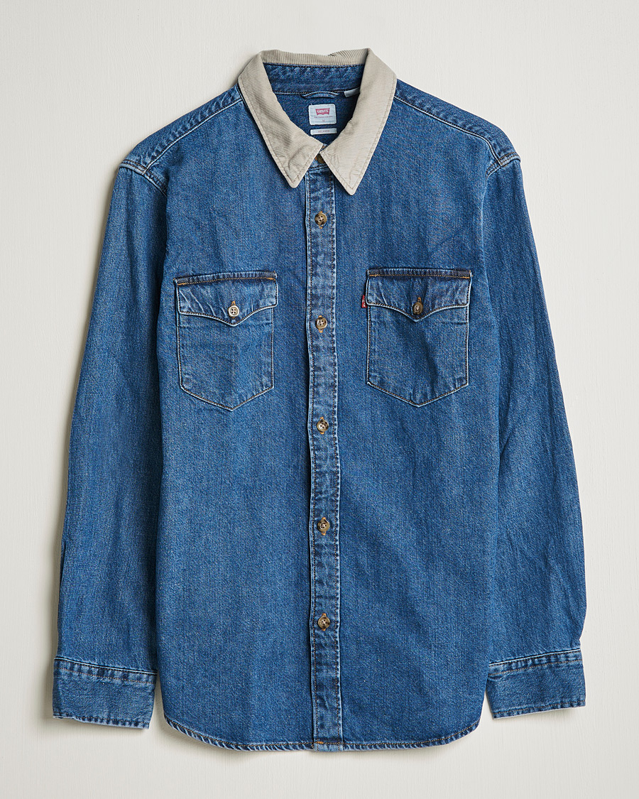 Hombres | Camisas | Levi's | Relaxed Fit Western Shirt Blue Stone Wash