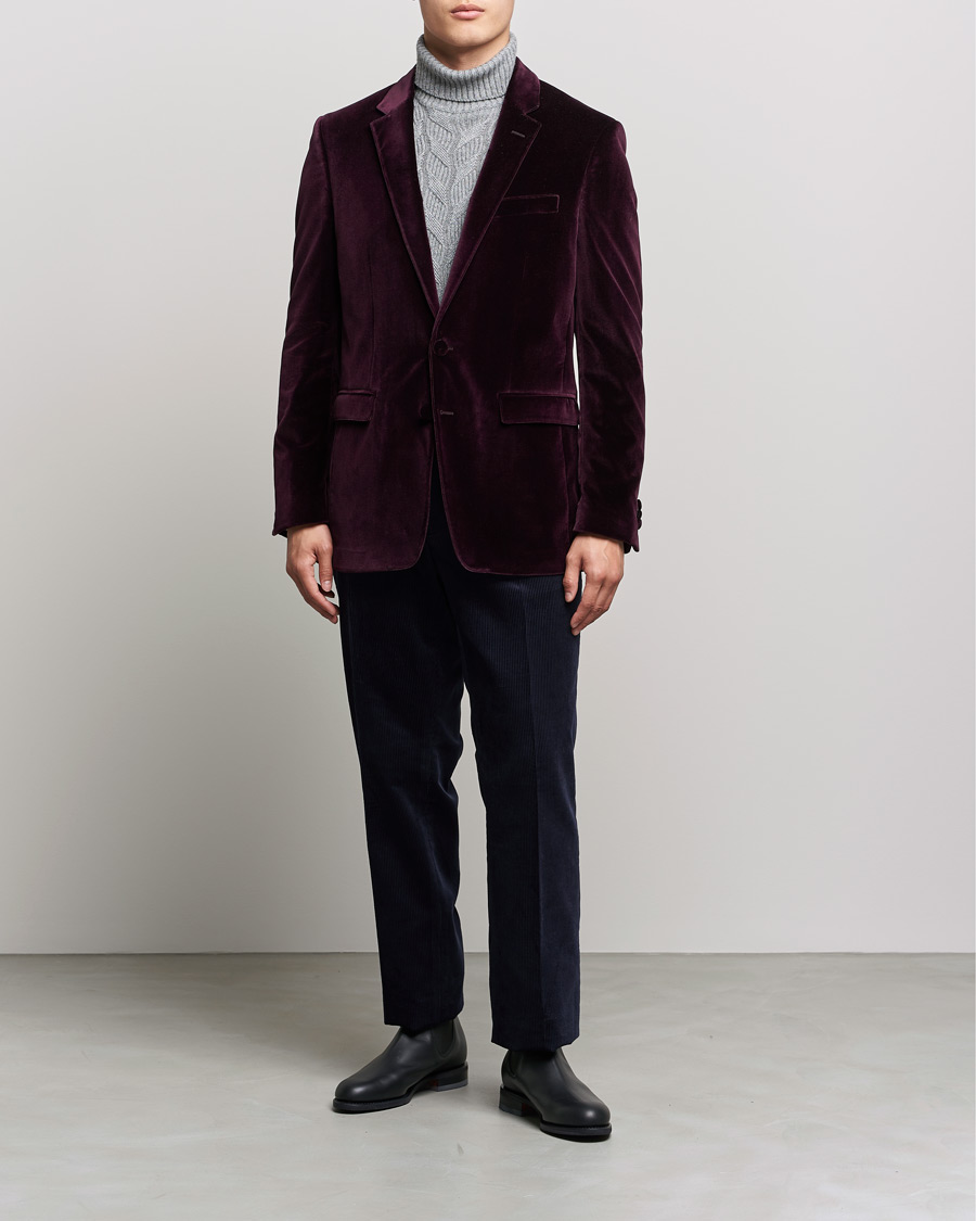 Hombres | Blazers | Etro | Velvet Blazer Burgundy