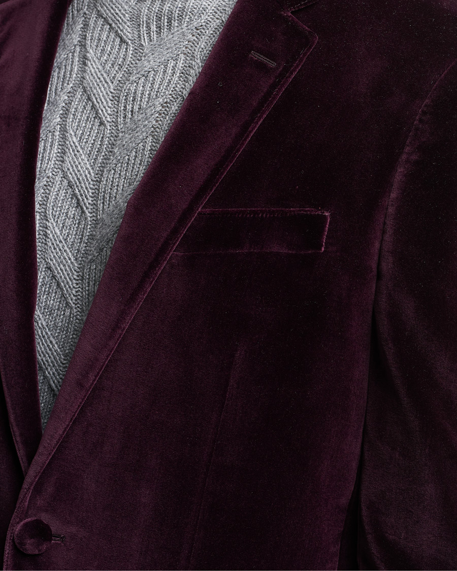 Hombres | Blazers | Etro | Velvet Blazer Burgundy