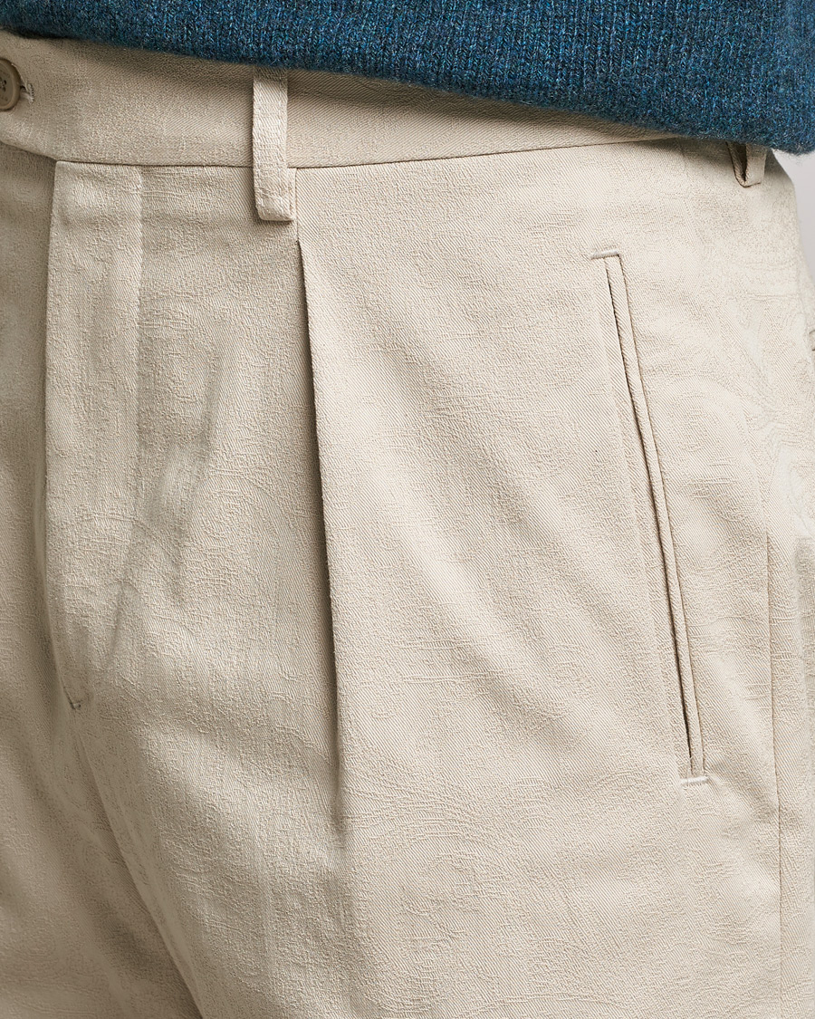 Hombres | Pantalones | Etro | Pleated Trousers Beige