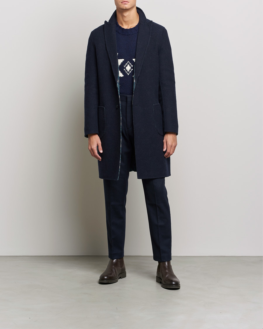 Hombres | Abrigos y chaquetas | Etro | Deconstructed Reversible Coat Navy