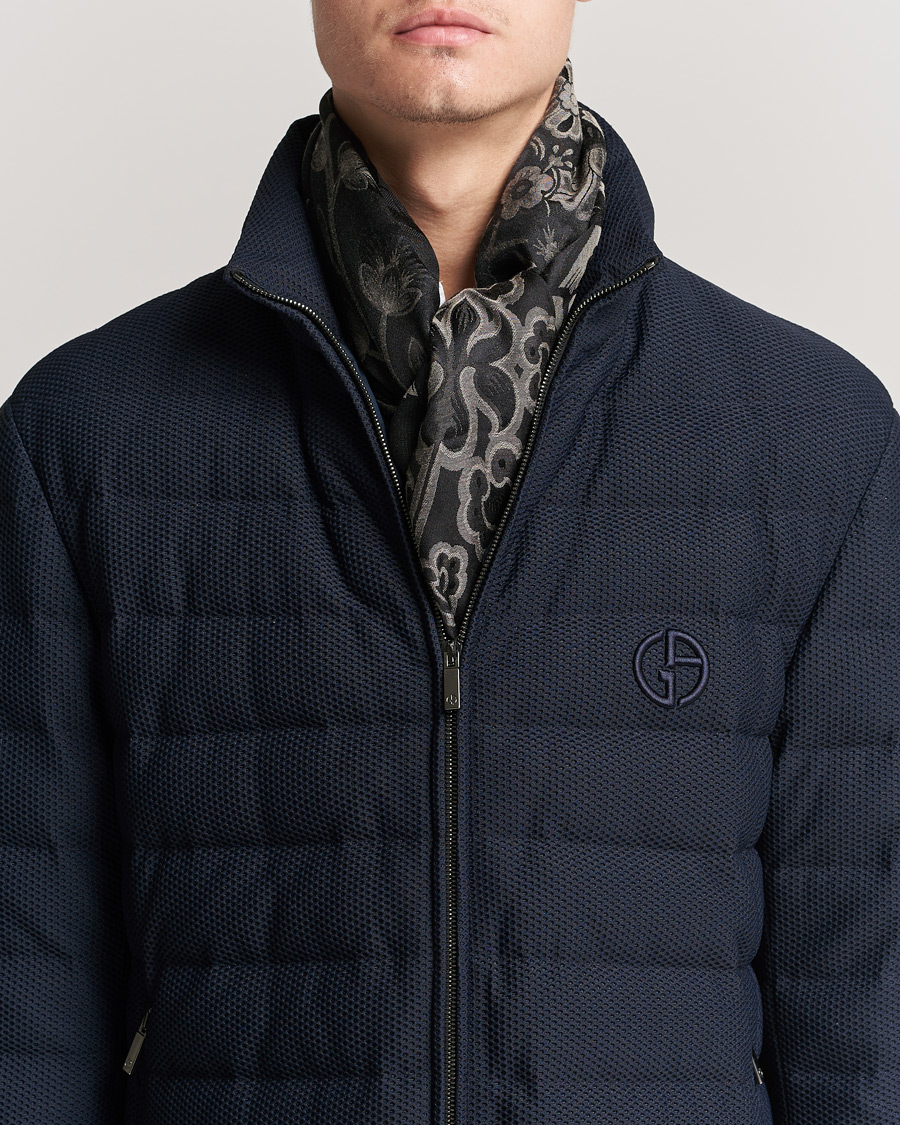 Hombres | Etro Floral Jacquard Scarf Black | Etro | Floral Jacquard Scarf Black