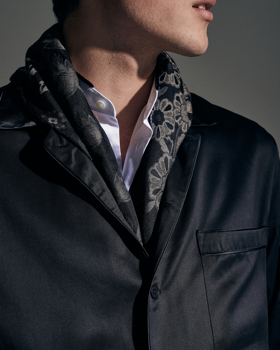 Hombres | Etro Floral Jacquard Scarf Black | Etro | Floral Jacquard Scarf Black