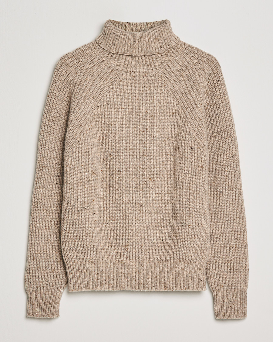 Hombres | Jerséis y prendas de punto | Inis Meáin | Wool/Cashmere Boatbuilder Turtleneck Beige
