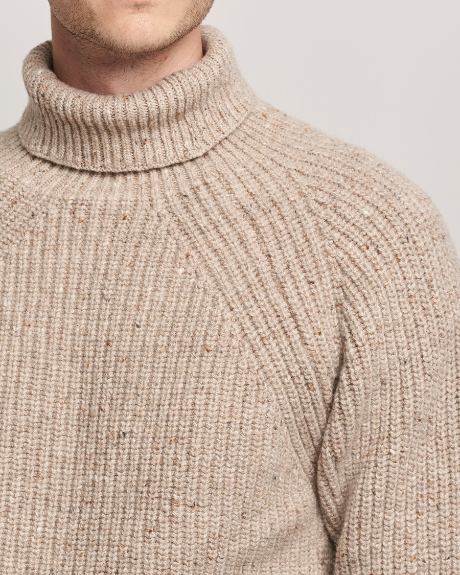 Hombres | Jerséis y prendas de punto | Inis Meáin | Wool/Cashmere Boatbuilder Turtleneck Beige