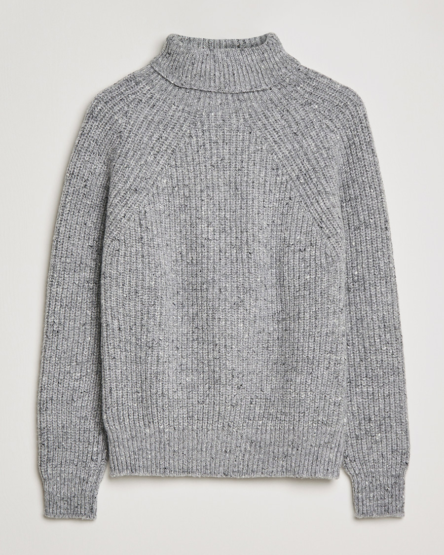 Hombres | Jerséis y prendas de punto | Inis Meáin | Wool/Cashmere Boatbuilder Turtleneck Grey