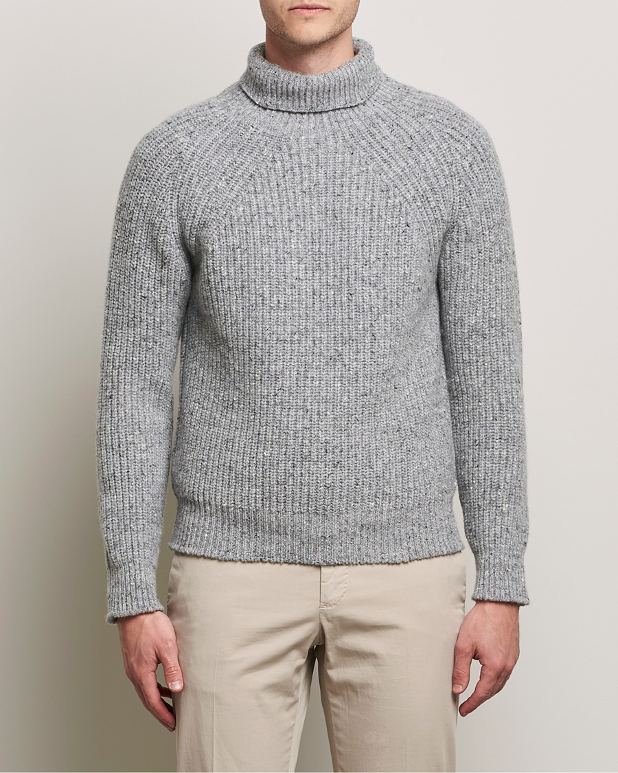 Hombres | Jerséis y prendas de punto | Inis Meáin | Wool/Cashmere Boatbuilder Turtleneck Grey