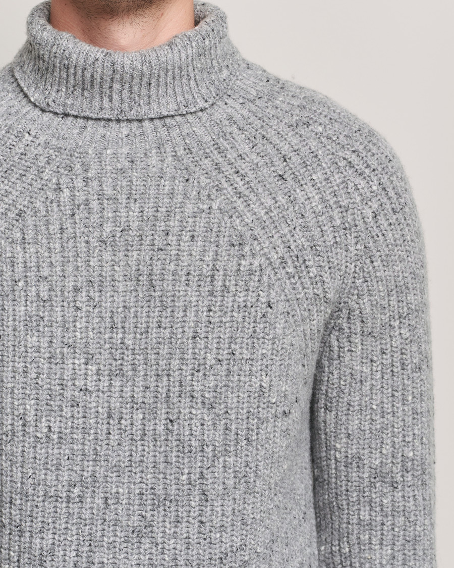 Hombres | Jerséis y prendas de punto | Inis Meáin | Wool/Cashmere Boatbuilder Turtleneck Grey