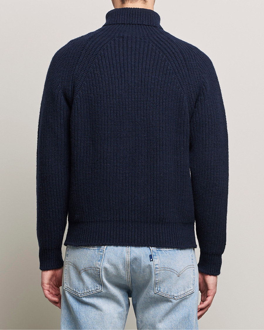 Hombres | Jerséis y prendas de punto | Inis Meáin | Wool/Cashmere Boatbuilder Turtleneck Navy