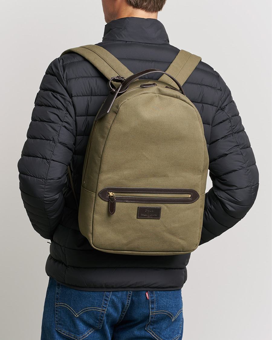Hombres | Polo Ralph Lauren Canvas Backpack Defender Green | Polo Ralph Lauren | Canvas Backpack Defender Green