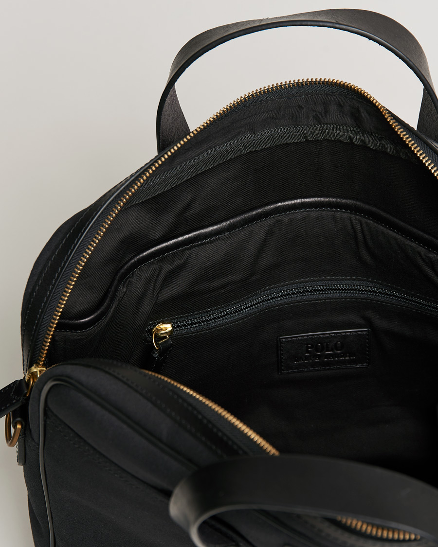 Hombres | Polo Ralph Lauren Canvas Briefcase Black | Polo Ralph Lauren | Canvas Briefcase Black