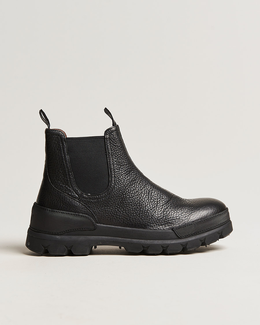 Hombres | Polo Ralph Lauren Oslo Oiled Leather Chelsea Boot Black | Polo Ralph Lauren | Oslo Oiled Leather Chelsea Boot Black