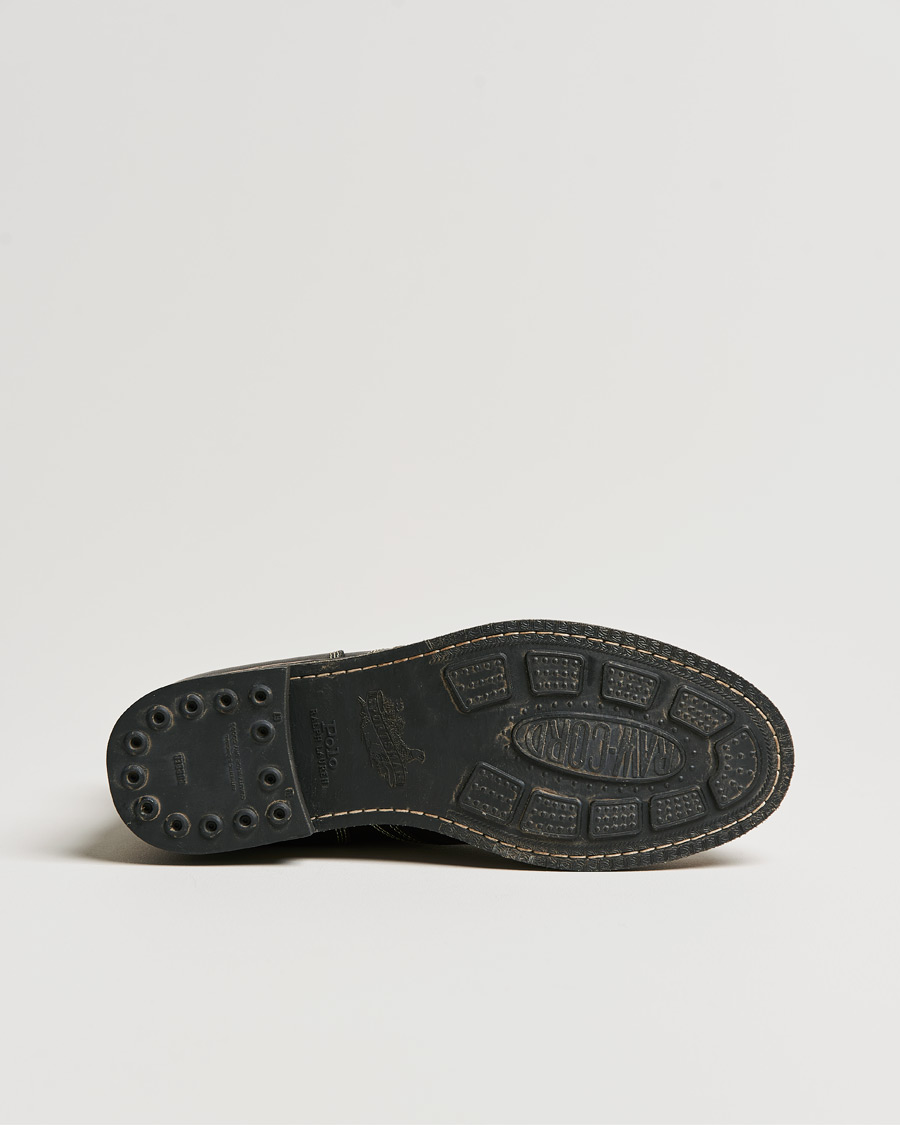 Hombres | Polo Ralph Lauren RL Oiled Leather Boot Black | Polo Ralph Lauren | RL Oiled Leather Boot Black