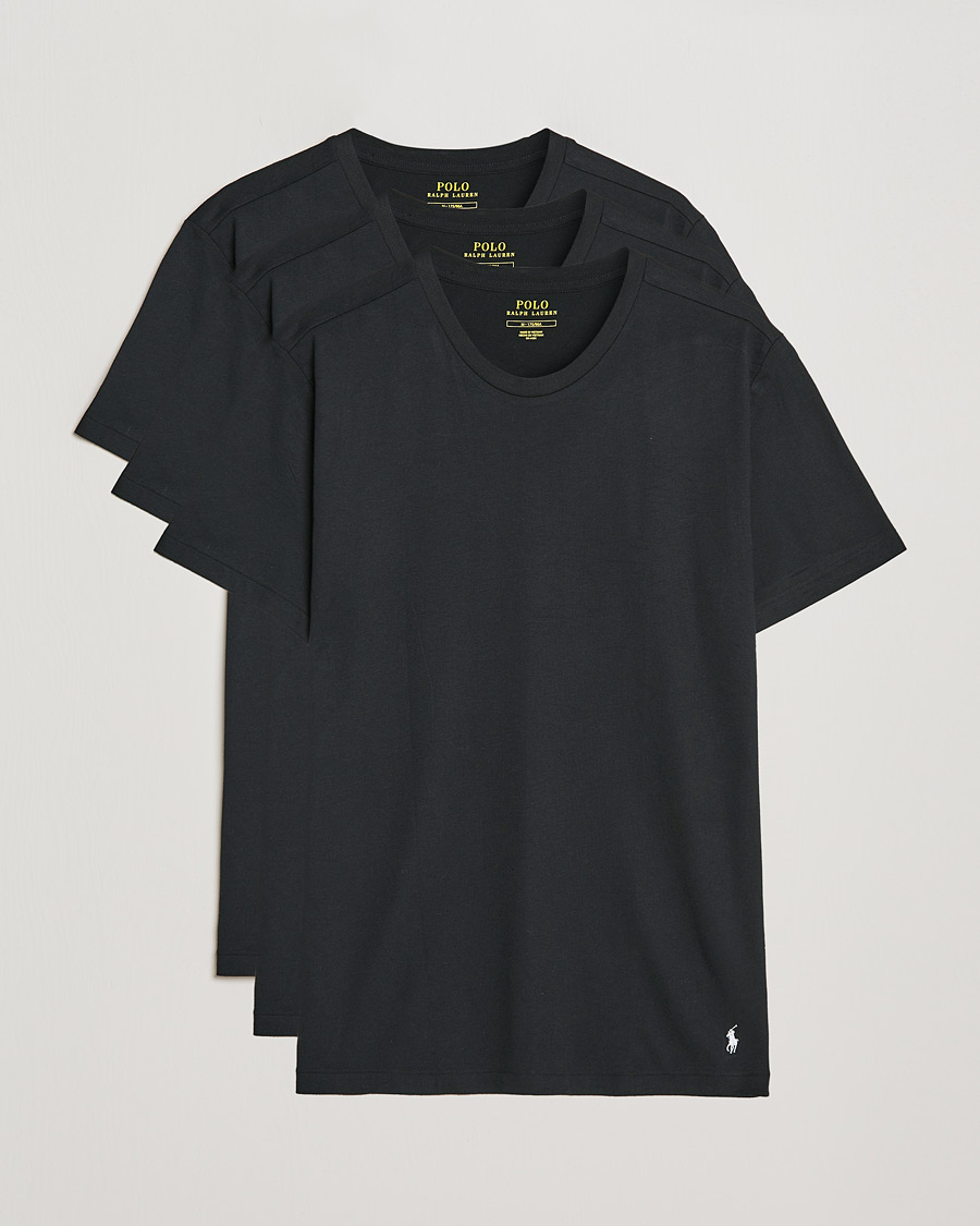 Hombres | Camisetas | Polo Ralph Lauren | 3-Pack Crew Neck T-Shirt Black
