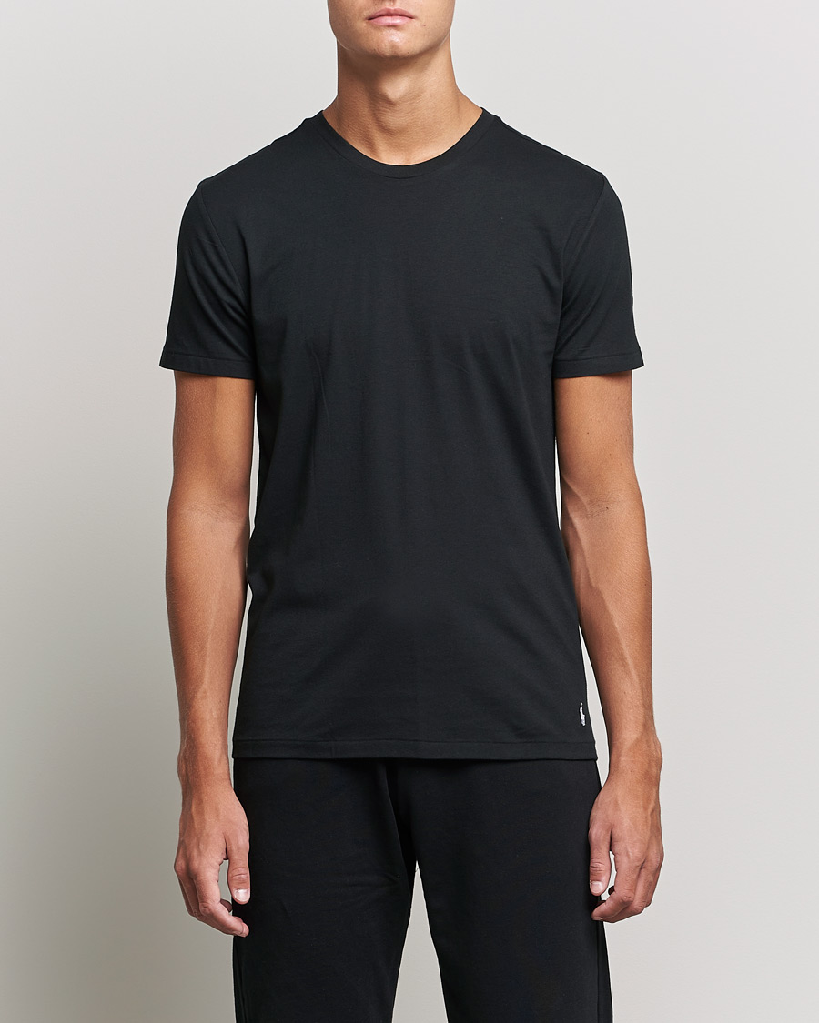 Hombres | Camisetas negras | Polo Ralph Lauren | 3-Pack Crew Neck T-Shirt Black