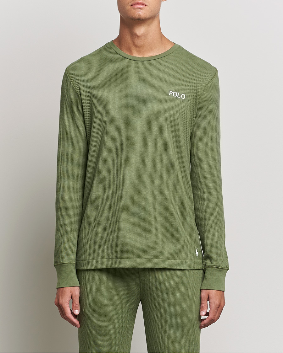 Hombres | Camisetas | Polo Ralph Lauren | Waffle Long Sleeve Crew Neck Army Olive