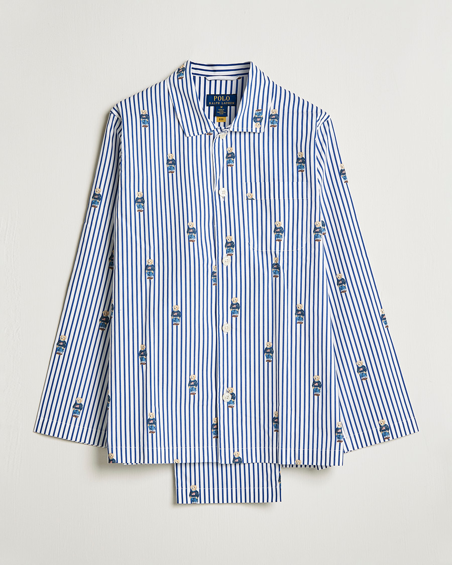 Hombres | Pijamas y batas | Polo Ralph Lauren | Bear Striped Pyjama Set Blue/White