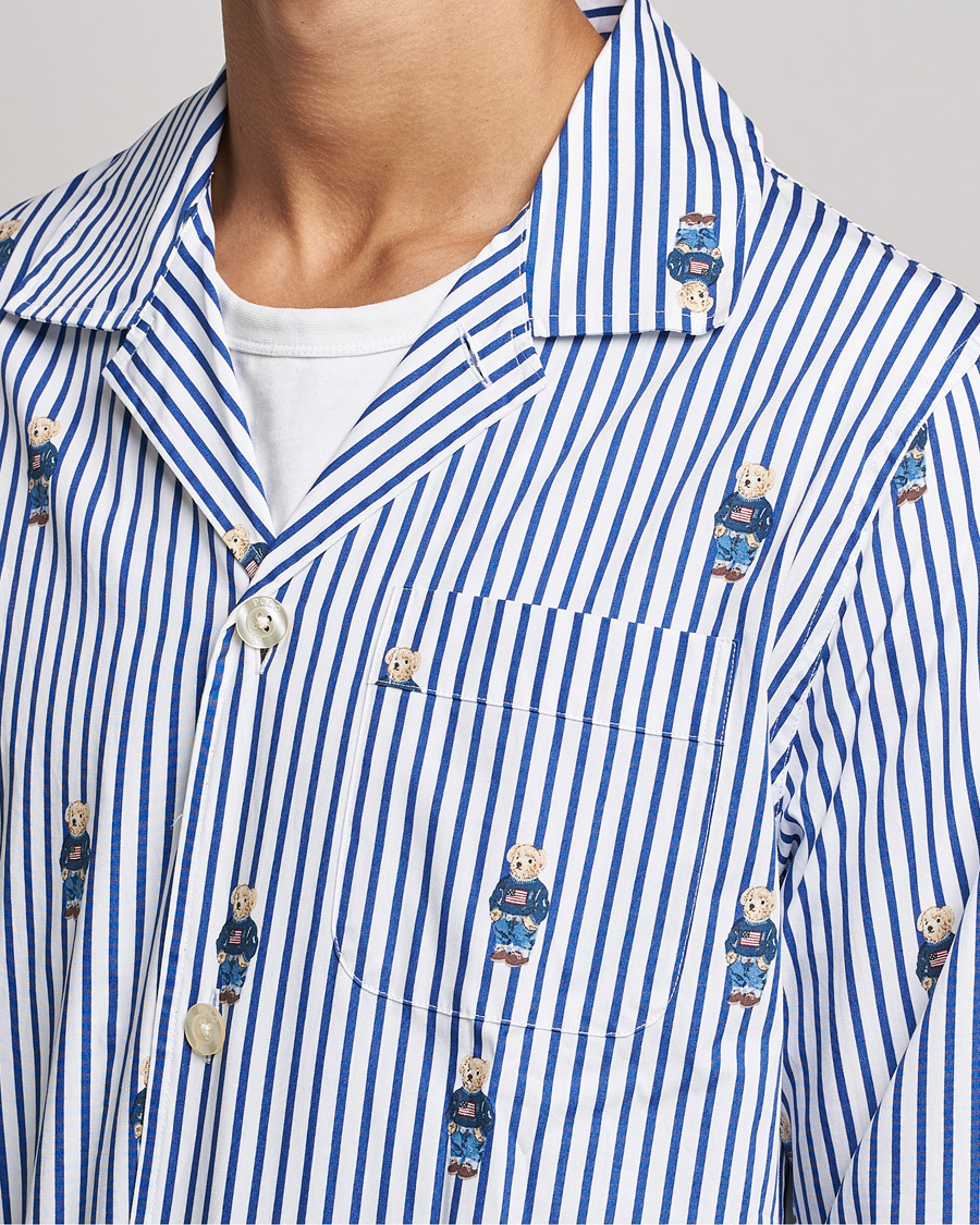 Hombres | Pijamas y batas | Polo Ralph Lauren | Bear Striped Pyjama Set Blue/White
