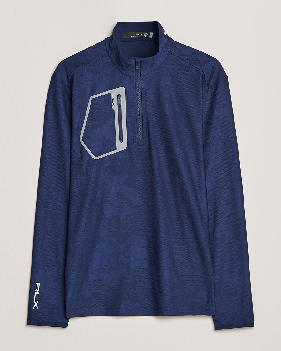 Hombres | Jerséis y prendas de punto | RLX Ralph Lauren | Luxury Performance Jersey Half-Zip French Navy Camo