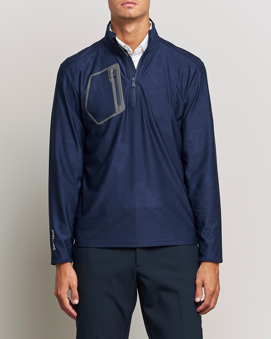 Hombres | Jerséis y prendas de punto | RLX Ralph Lauren | Luxury Performance Jersey Half-Zip French Navy Camo