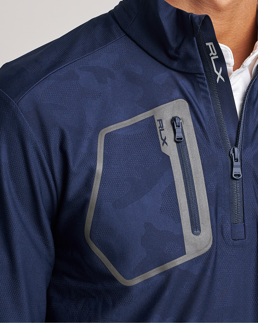 Hombres | Jerséis y prendas de punto | RLX Ralph Lauren | Luxury Performance Jersey Half-Zip French Navy Camo