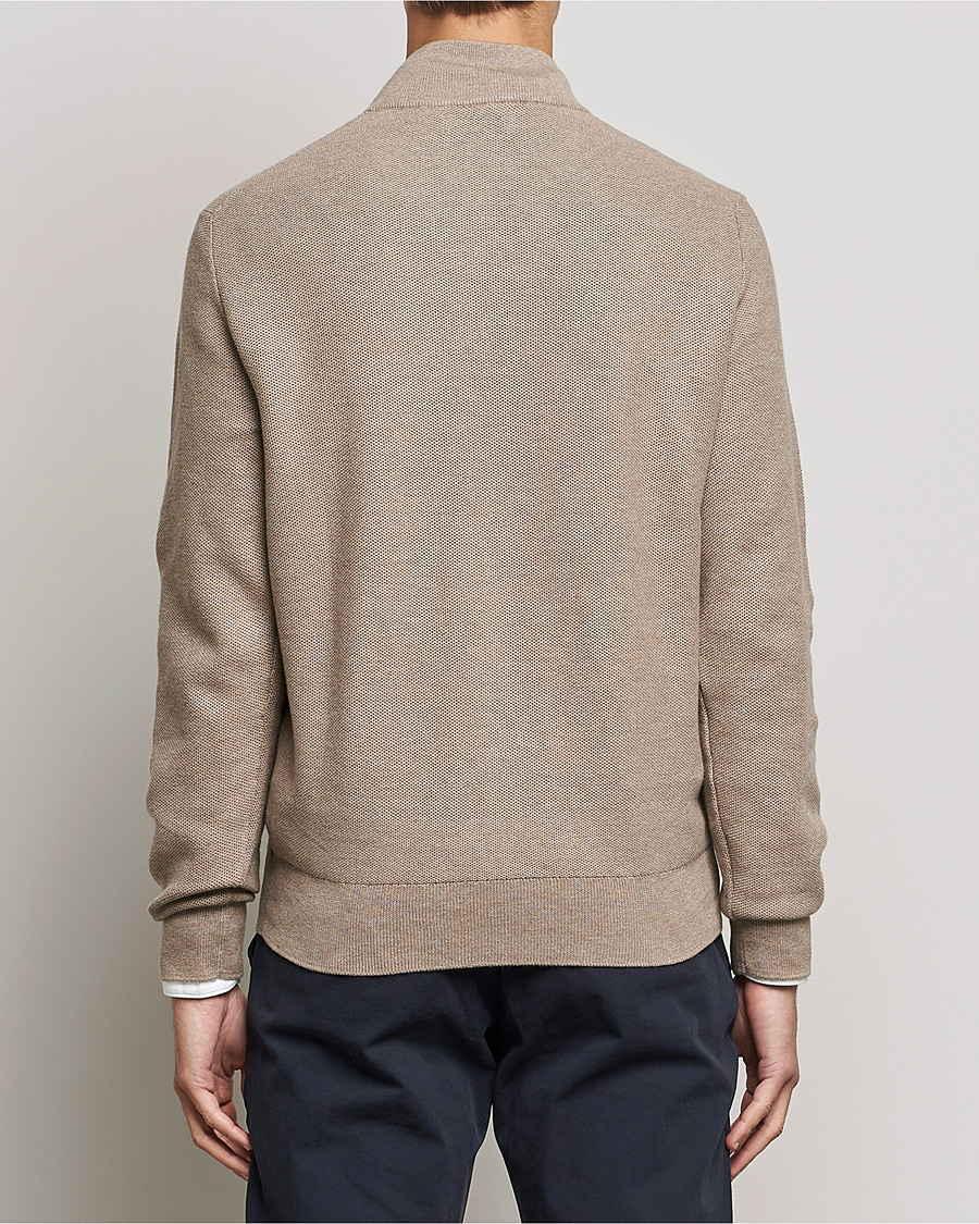 Hombres | Jerséis y prendas de punto | Polo Ralph Lauren | Textured Half-Zip Honey Brown Heather