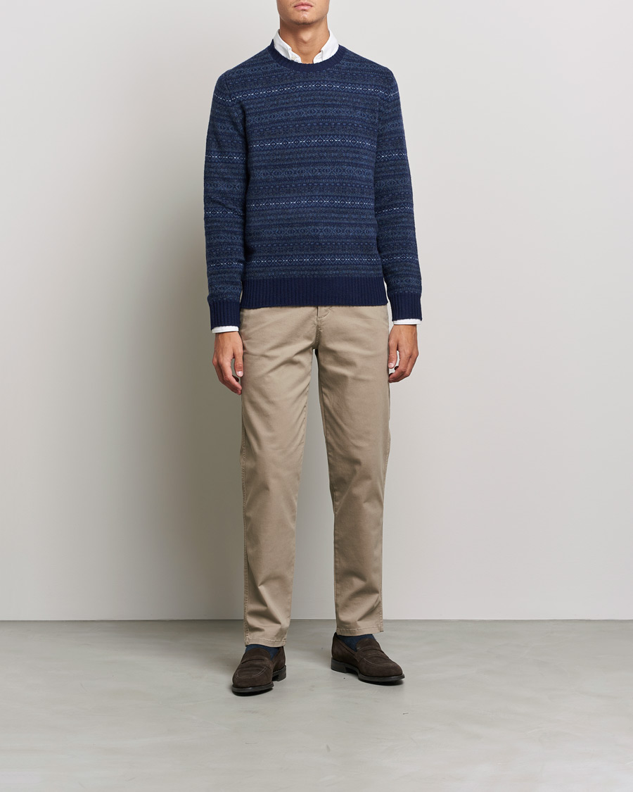 Hombres | Jerséis y prendas de punto | Polo Ralph Lauren | Wool/Cashmere Fairisle Knitted Sweater Navy