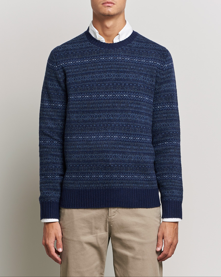 Hombres | Jerséis y prendas de punto | Polo Ralph Lauren | Wool/Cashmere Fairisle Knitted Sweater Navy