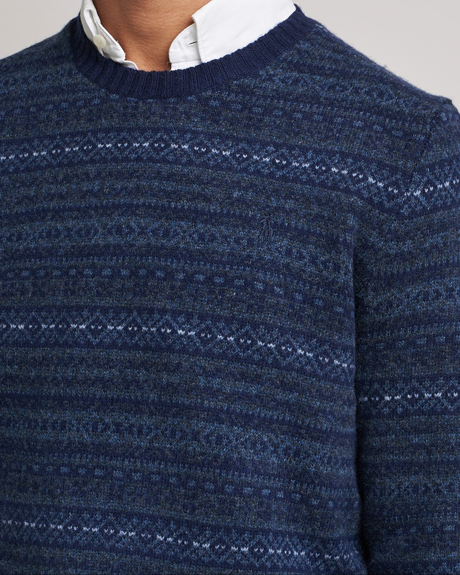 Hombres | Jerséis y prendas de punto | Polo Ralph Lauren | Wool/Cashmere Fairisle Knitted Sweater Navy