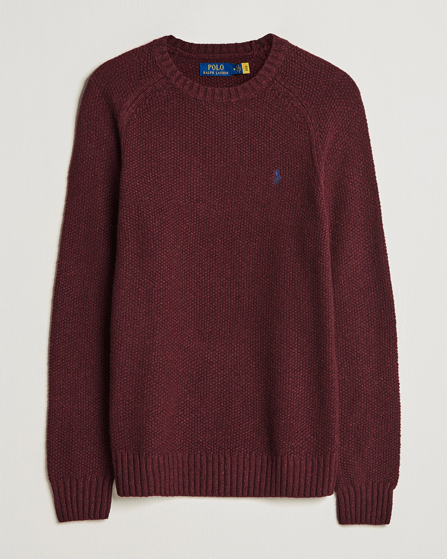 Hombres | Jerséis y prendas de punto | Polo Ralph Lauren | Wool Donegal Knitted Sweater Burgundy