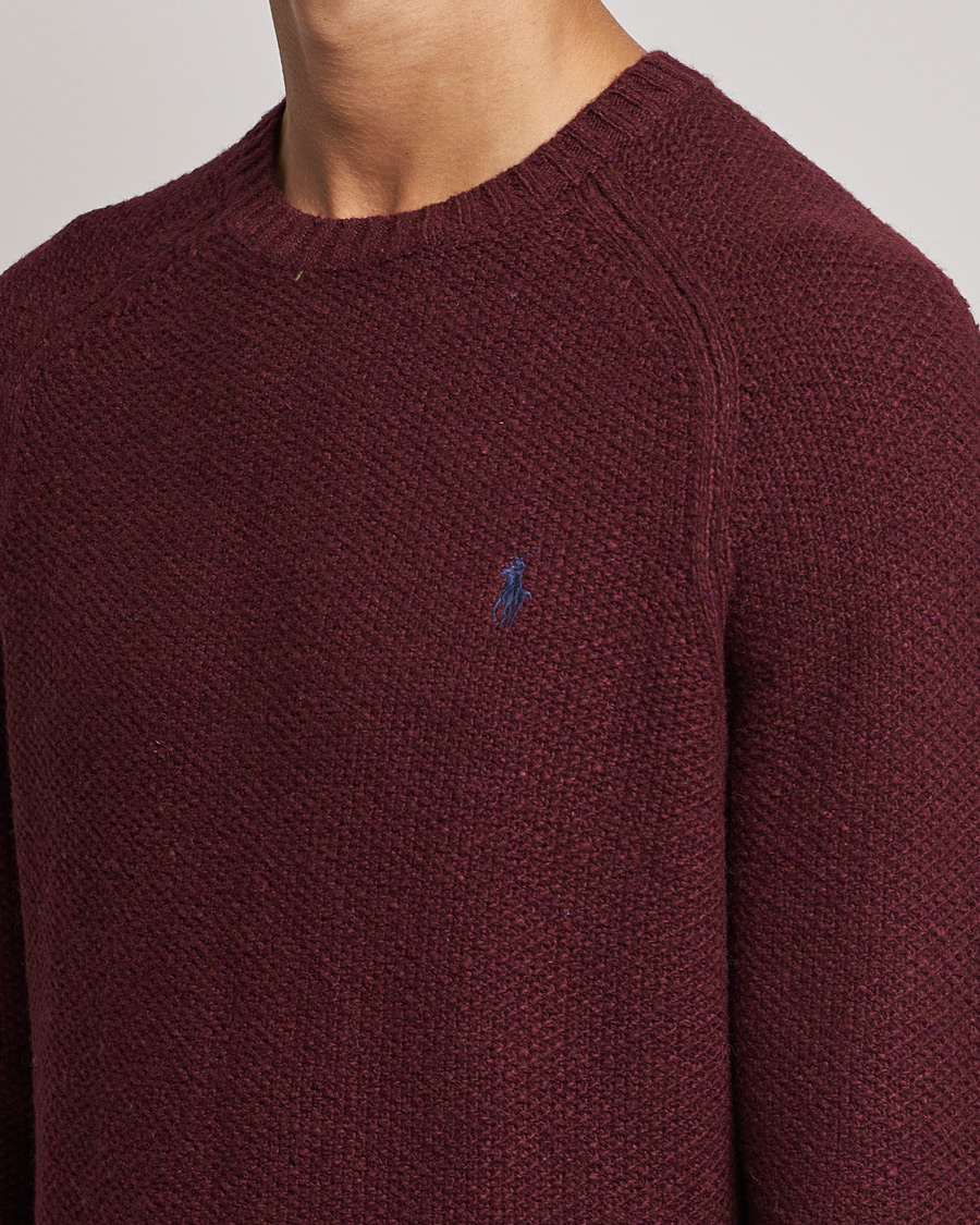 Hombres | Jerséis y prendas de punto | Polo Ralph Lauren | Wool Donegal Knitted Sweater Burgundy