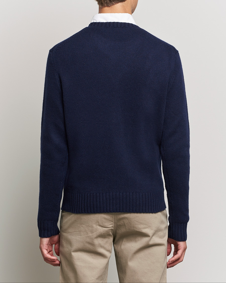 Hombres | Jerséis y prendas de punto | Polo Ralph Lauren | Wool Heritage Bear Knitted Sweater Navy