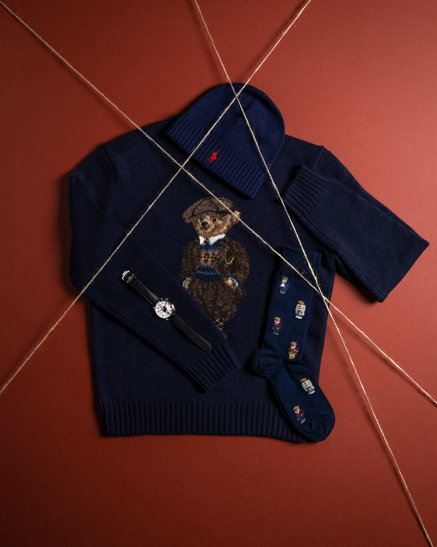 Hombres | Jerséis y prendas de punto | Polo Ralph Lauren | Wool Heritage Bear Knitted Sweater Navy