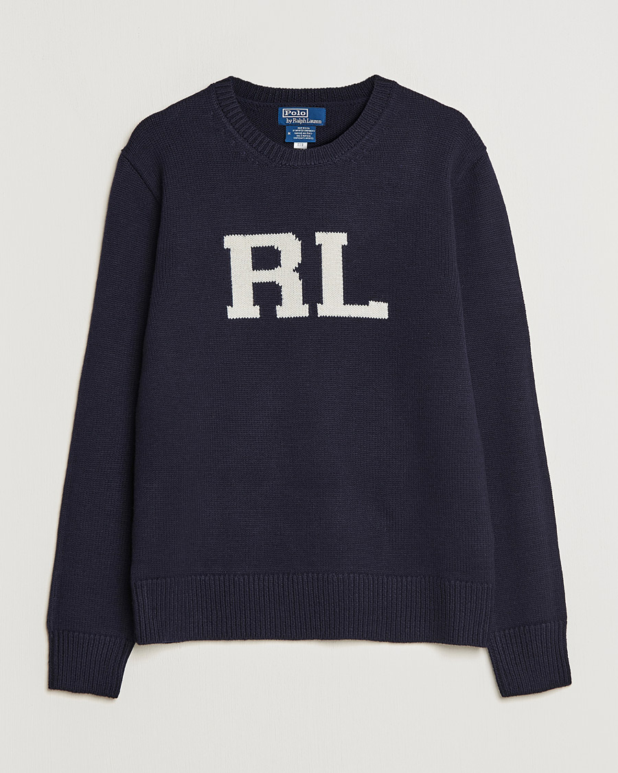 Hombres | Jerséis y prendas de punto | Polo Ralph Lauren | Wool Logo Knitted Sweater Hunter Navy