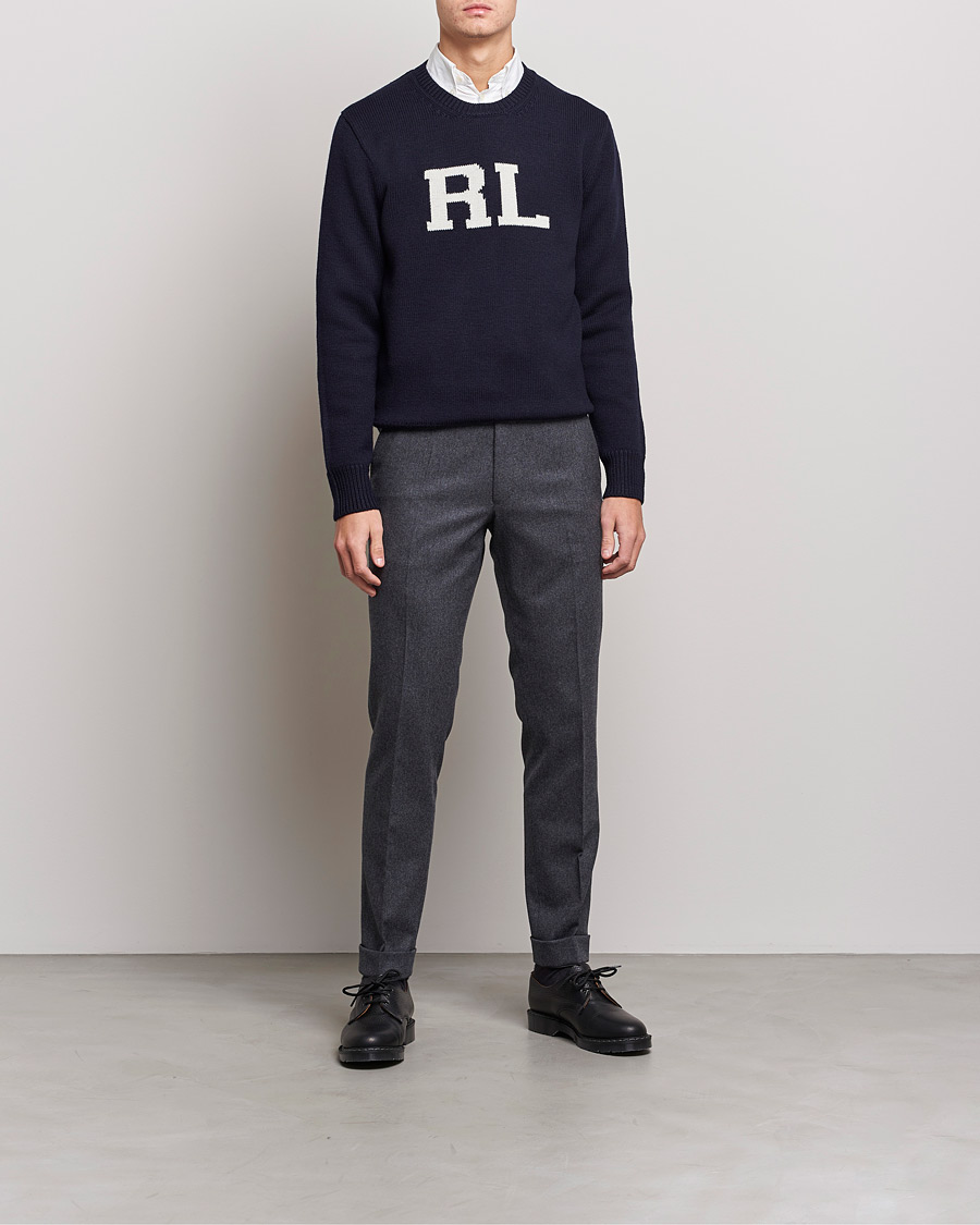 Hombres | Jerséis y prendas de punto | Polo Ralph Lauren | Wool Logo Knitted Sweater Hunter Navy