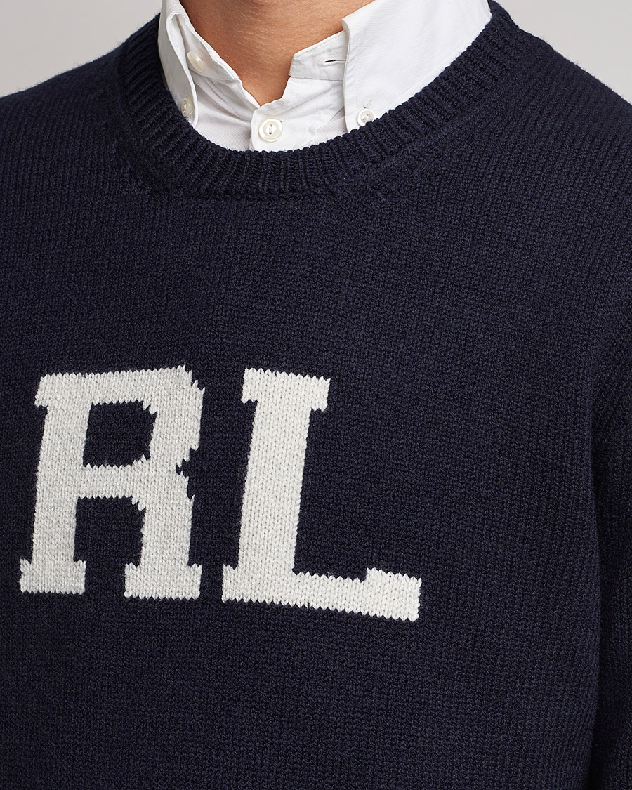 Hombres | Jerséis y prendas de punto | Polo Ralph Lauren | Wool Logo Knitted Sweater Hunter Navy
