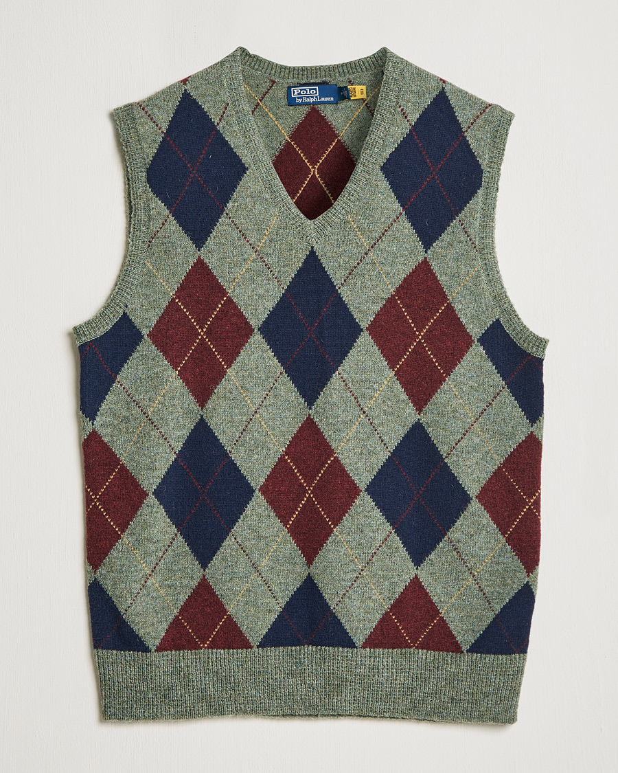 Hombres | Jerséis y prendas de punto | Polo Ralph Lauren | Wool Argyle Vest Green Multi