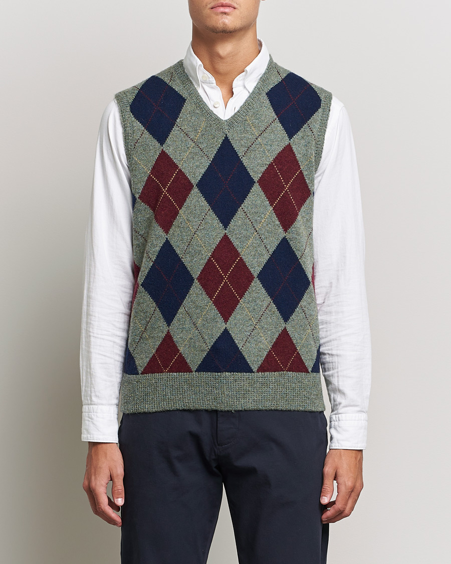 Hombres | Jerséis y prendas de punto | Polo Ralph Lauren | Wool Argyle Vest Green Multi