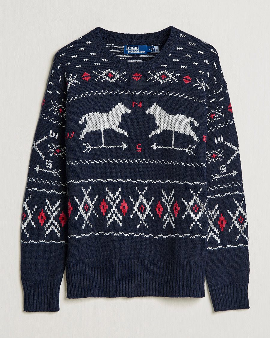 Hombres | Jerséis y prendas de punto | Polo Ralph Lauren | Wool Winter Knitted Sweater Navy Multi