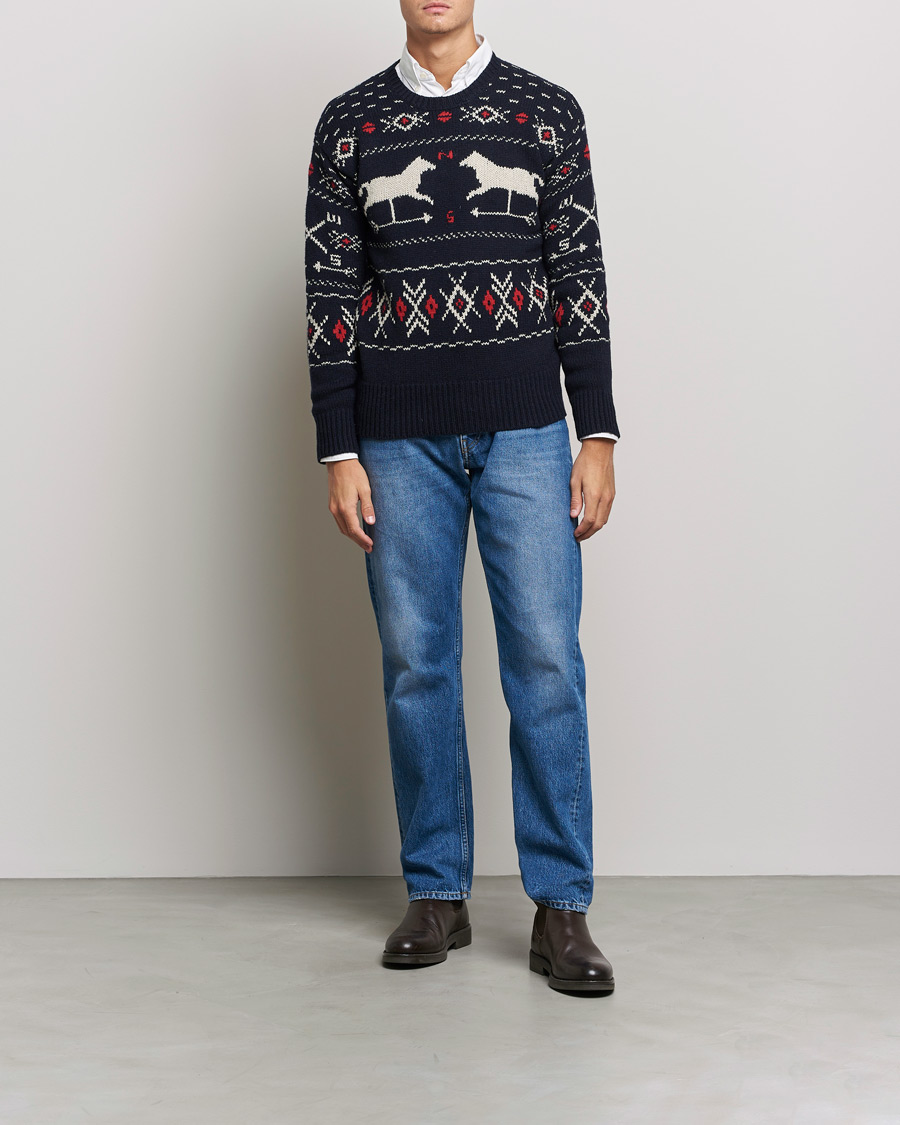 Hombres | Jerséis y prendas de punto | Polo Ralph Lauren | Wool Winter Knitted Sweater Navy Multi