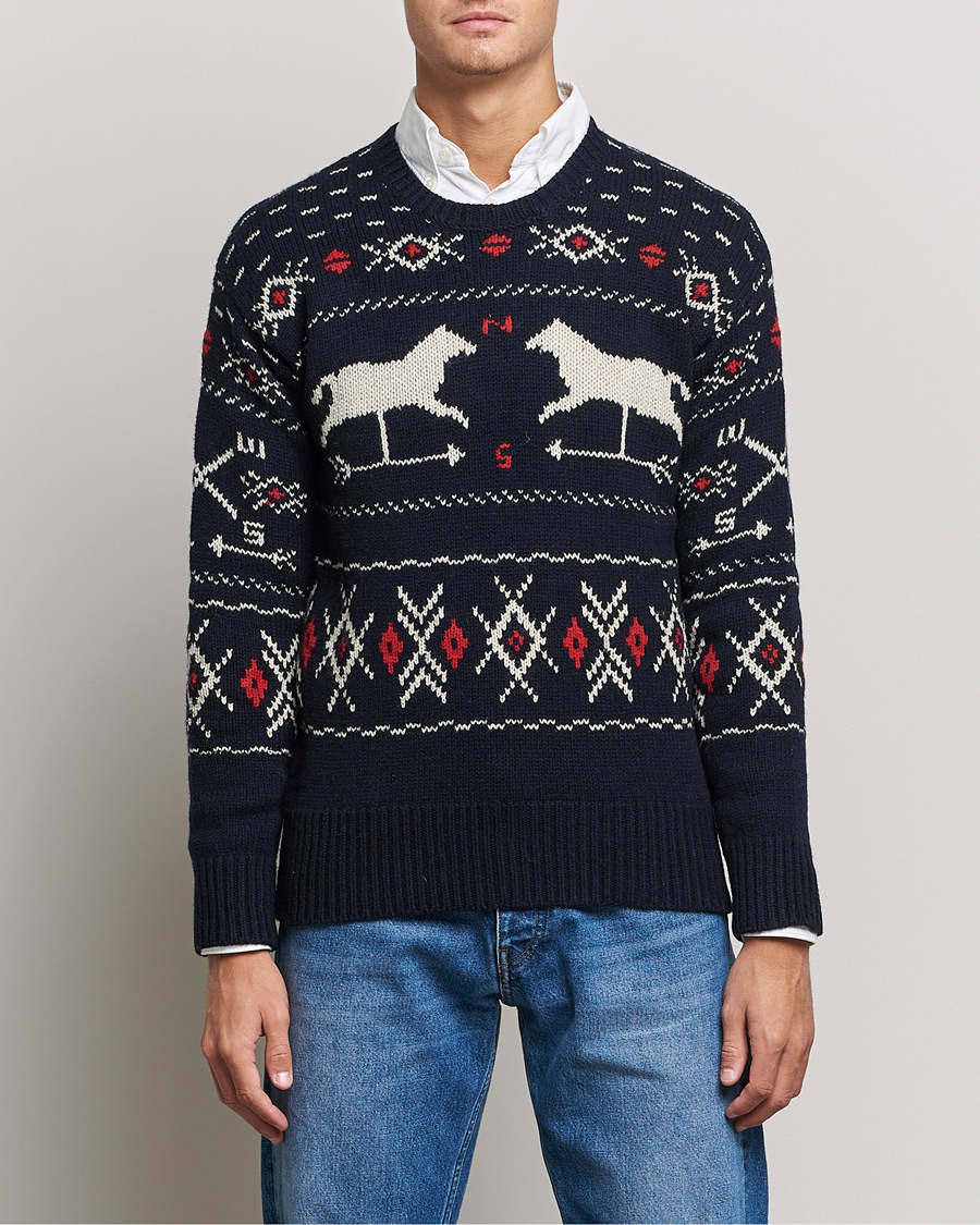 Hombres | Jerséis y prendas de punto | Polo Ralph Lauren | Wool Winter Knitted Sweater Navy Multi