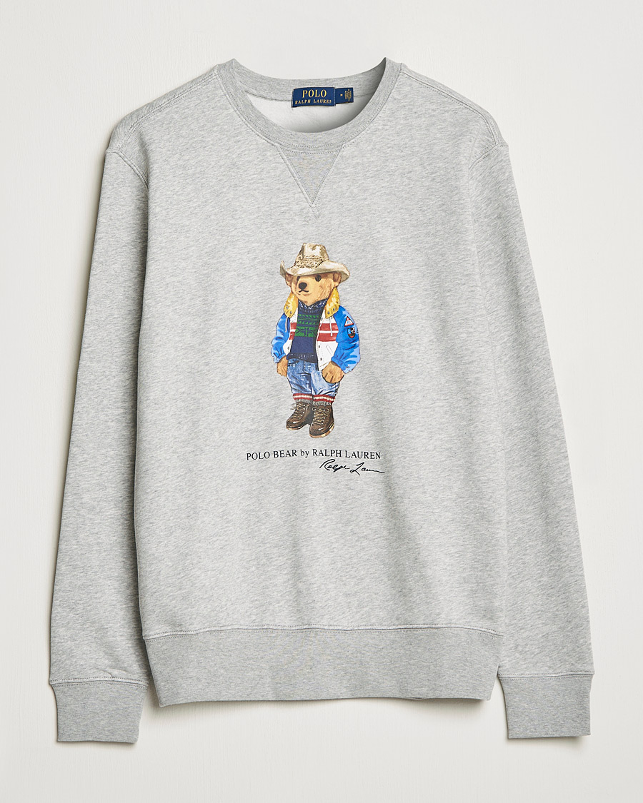 Hombres | Jerséis y prendas de punto | Polo Ralph Lauren | Printed Denim Bear Sweatshirt Andover Heather