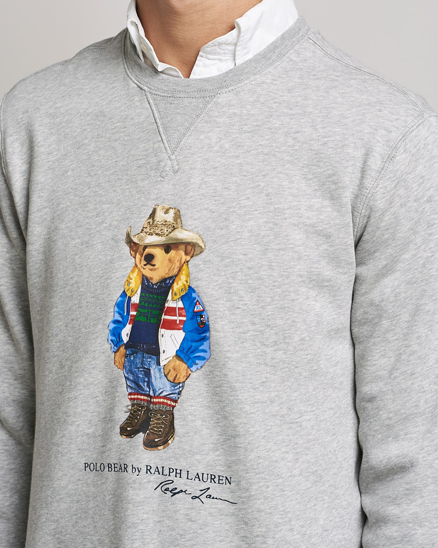 Hombres | Jerséis y prendas de punto | Polo Ralph Lauren | Printed Denim Bear Sweatshirt Andover Heather