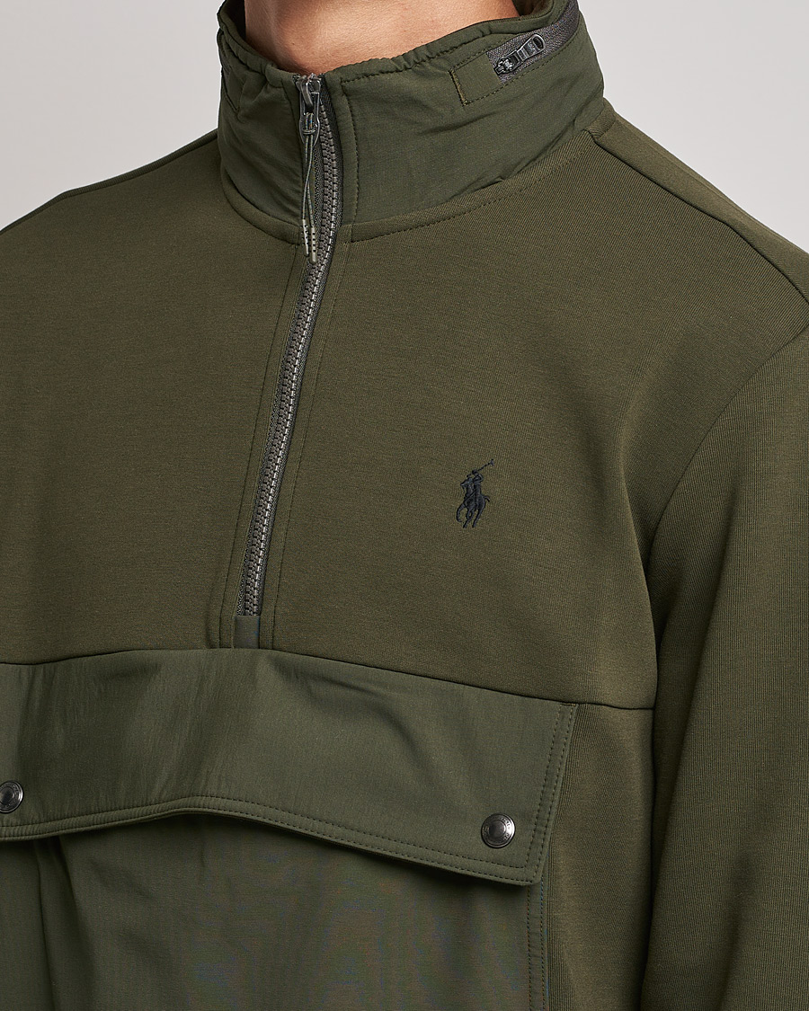 Hombres | Jerséis y prendas de punto | Polo Ralph Lauren | Double Knit Pocket Half Zip Sweater Company Olive