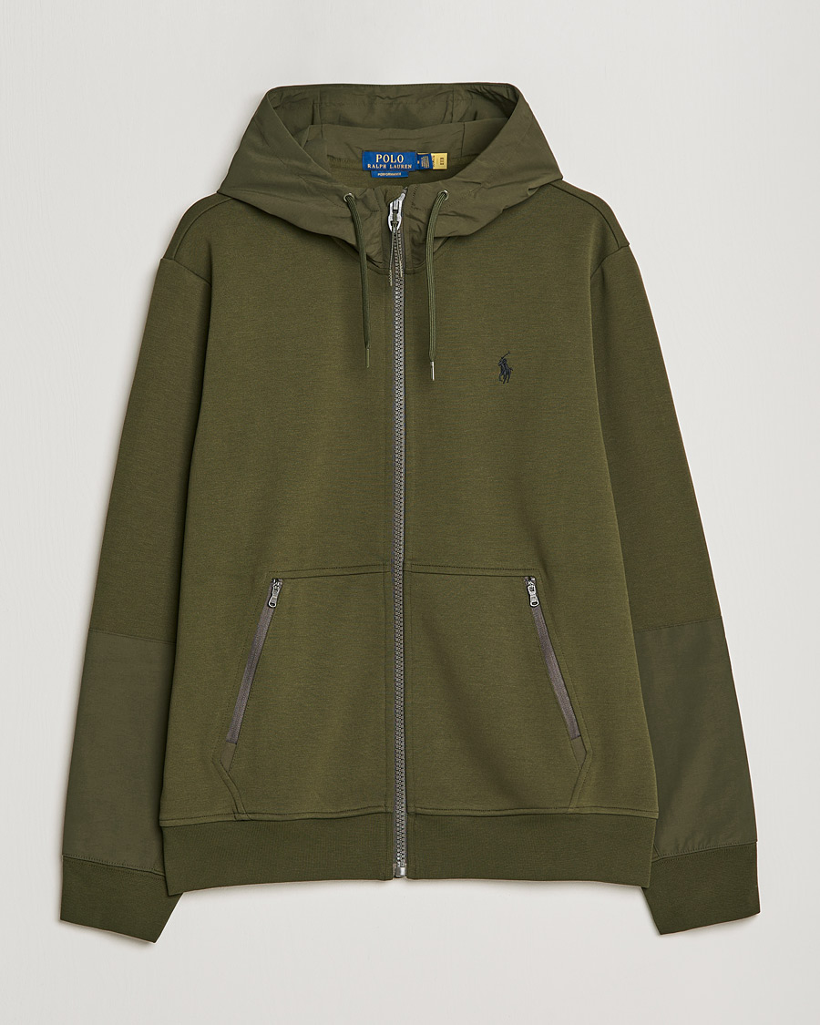 Hombres | Jerséis y prendas de punto | Polo Ralph Lauren | Double Knit Full Zip Hoodie Army Olive