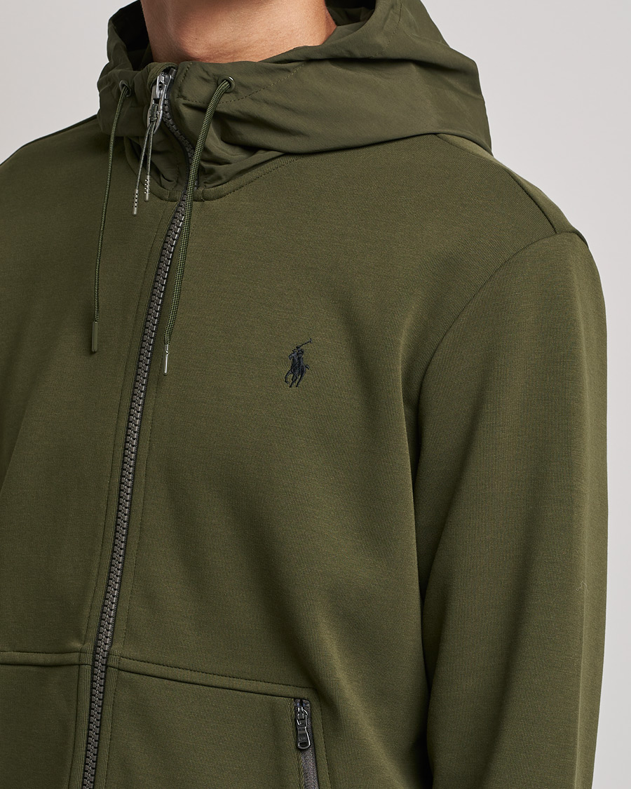 Hombres | Jerséis y prendas de punto | Polo Ralph Lauren | Double Knit Full Zip Hoodie Army Olive
