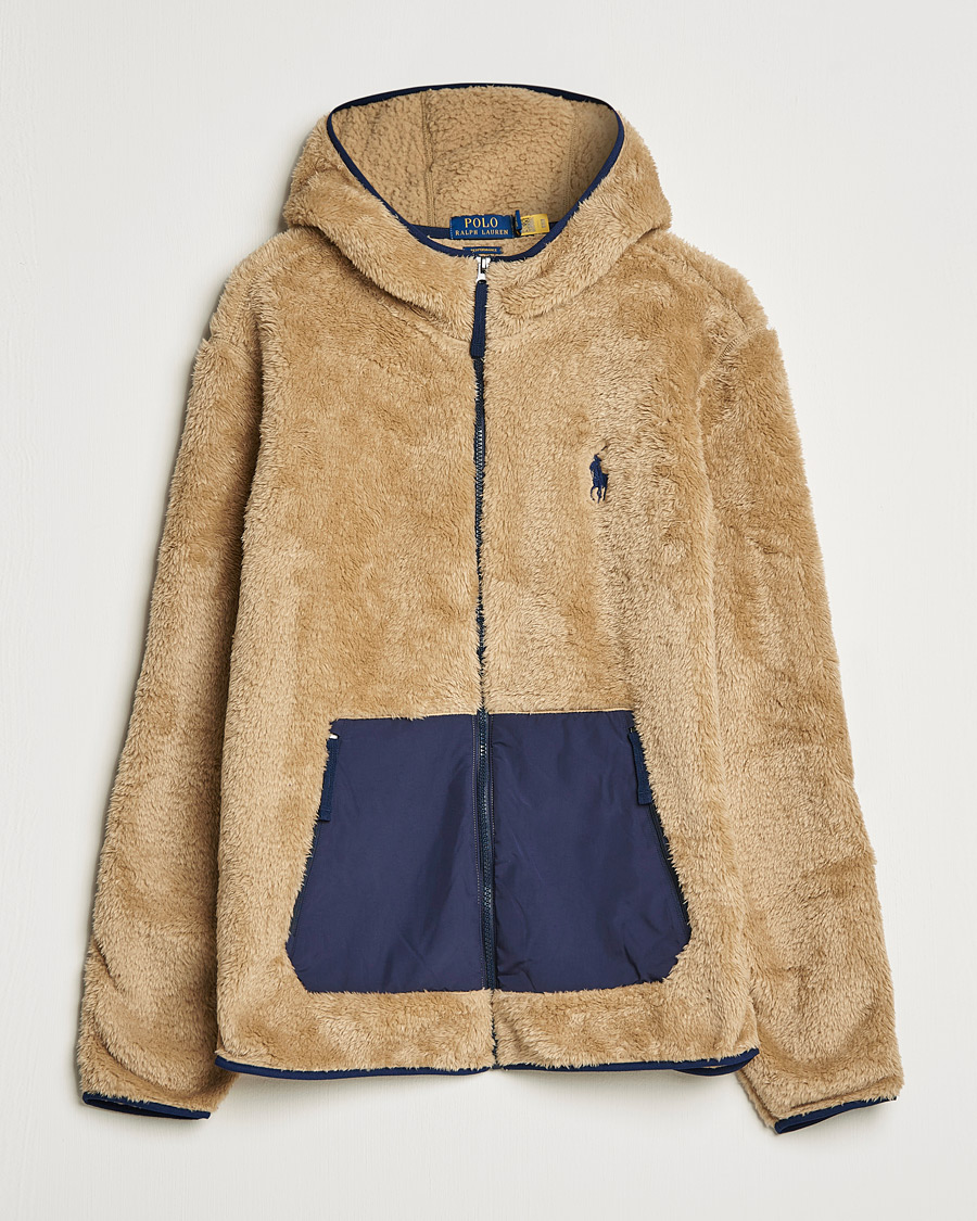 Hombres | Jerséis y prendas de punto | Polo Ralph Lauren | Curly Sherpa Full Zip Hoodie Vintage Khaki