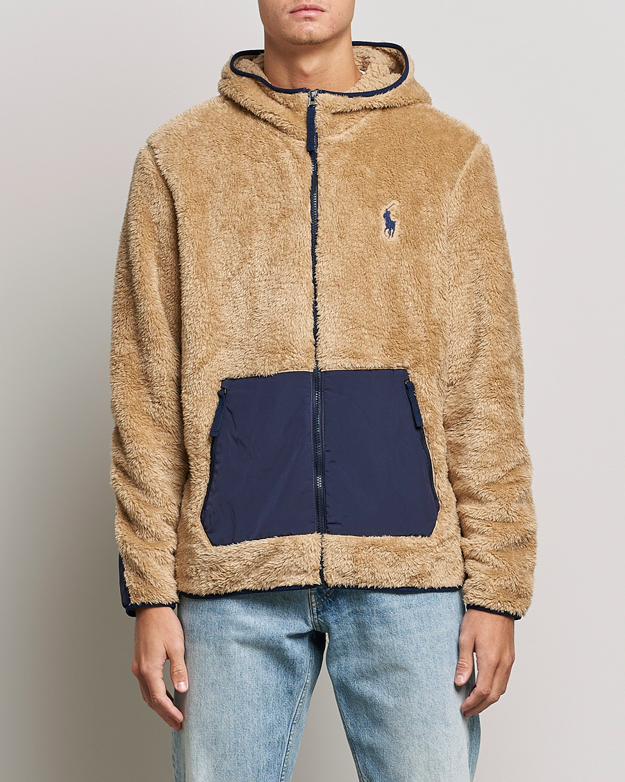 Hombres | Jerséis y prendas de punto | Polo Ralph Lauren | Curly Sherpa Full Zip Hoodie Vintage Khaki